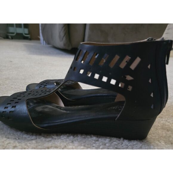 Black Dexflex Comfort Sandals Size 8.5 - Like New - Picture 3 of 7